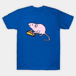 Pink Animals with Food Cute Rat got Taco T-Shirt